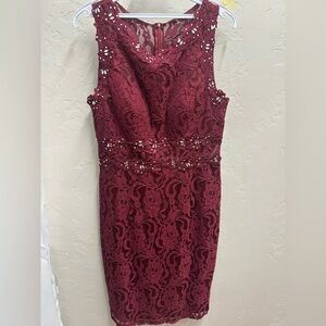 Lace Burgundy Dress